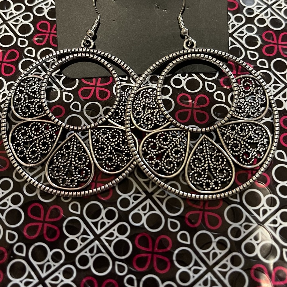 Silver hoop earrings